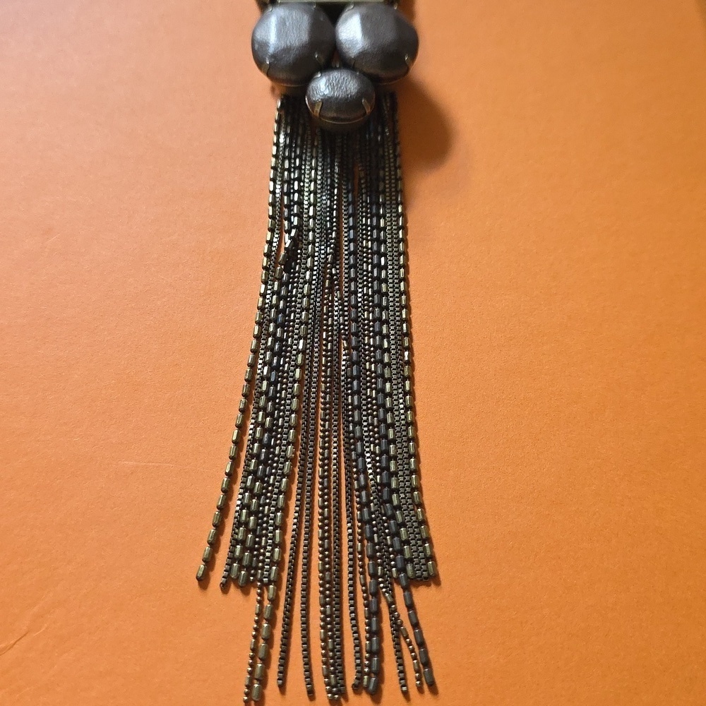 Silpada Leather Together 30 Long Necklace Brass Leather KRN0015 - Picture 2 of 7